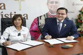 GORE Lambayeque y Municipalidad Provincial firman convenios para impulsar obras de saneamiento y viabilidad